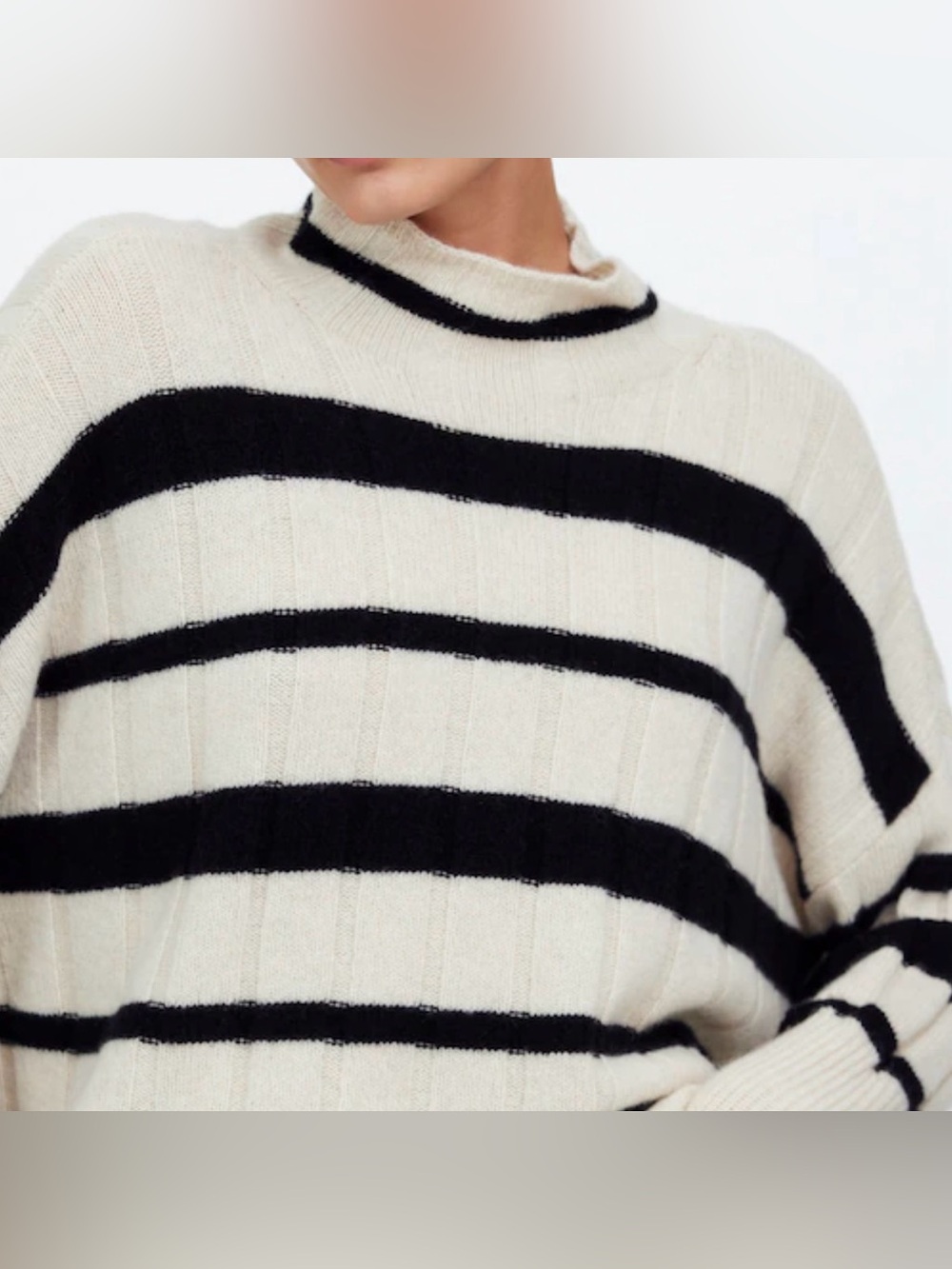 NWOT New Madewell Ribbed Cashmere-Wool Blend Pullover Sweater - Picture 4 of 8